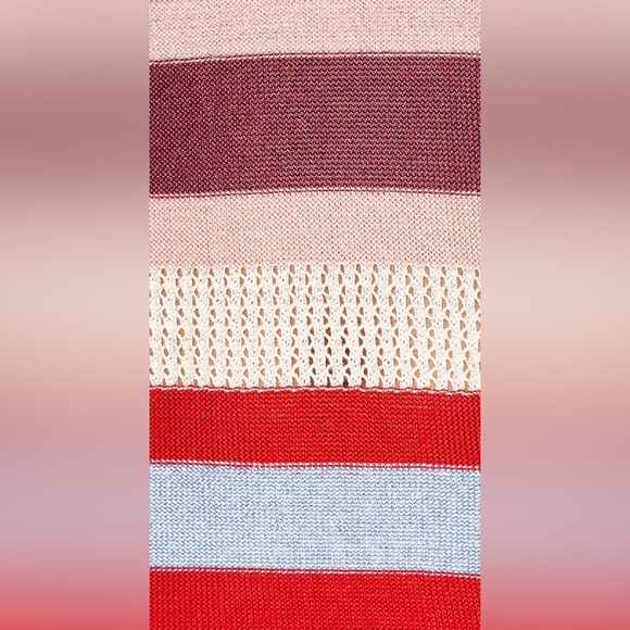 Suboo Midsummer Knitted Stripe Midi Dress - Size M - Picture 4 of 4